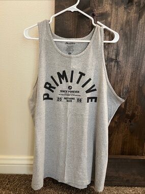 Primitive Men’s Gray Tank with Black Logo